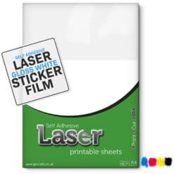 Laser Printable Gloss White Filmic A4 Sheets