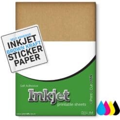 Inkjet Printable Brown Kraft Ribbed A4 Sheets
