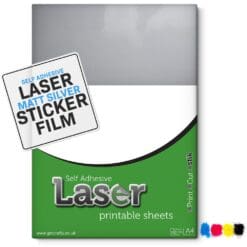 Laser Printable Matt Silver Filmic A4 Sheets