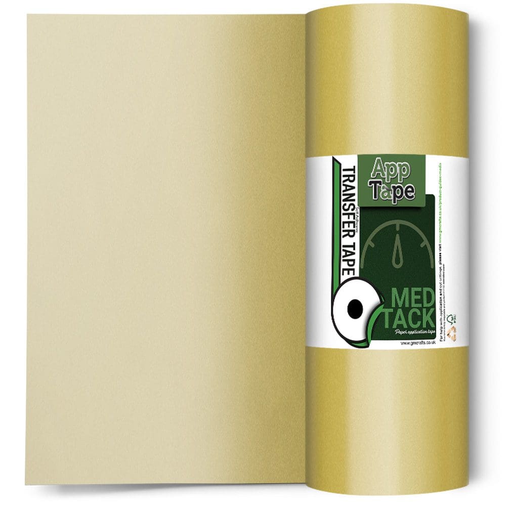 150mm WIDE ROLL APP TAPE APPLICATION TRANSFER TAPE PAPER OR CLEAR MEDIUM TACK