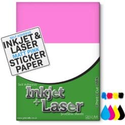 Inkjet And Laser Printable Pink A4 Sheets