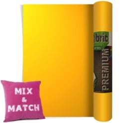 Medium Yellow Premium Coloured HTV Textile Film From GM Crafts