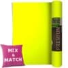 Neon Yellow Premium Coloured HTV Textile Film From GM Crafts