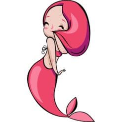 Pink Mermaid 4 Printed Heat Transfer Iron On Decal From GM Crafts