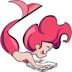 Pink Mermaid 5 Printed Heat Transfer Iron On Decal From GM Crafts