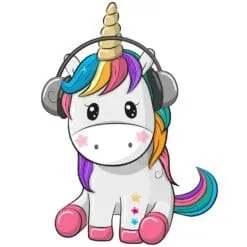 Unicorn Tunes Printed Heat Transfer Iron On Decal From GM Crafts