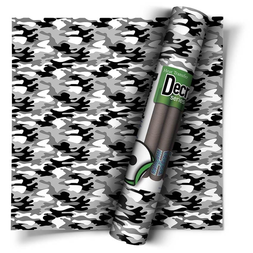 Gray and white Camouflage pattern craft vinyl - HTV - Adhesive Vinyl 