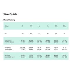 Cricut-Mens-Clothing-Size-Guide-Table