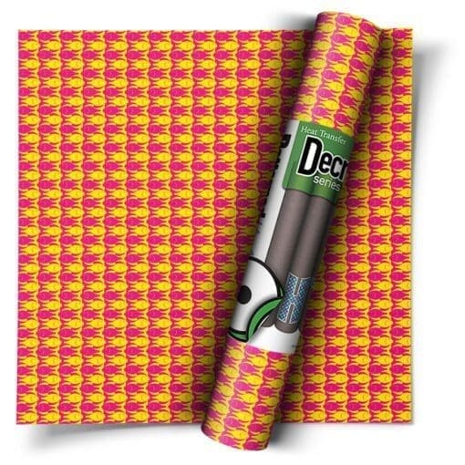 Pink-Yellow-Fish-Decra-HTV-Matt-Vinyl-From-GM-Crafts