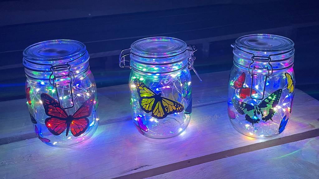 Stained Glass Butterflies Vinyl