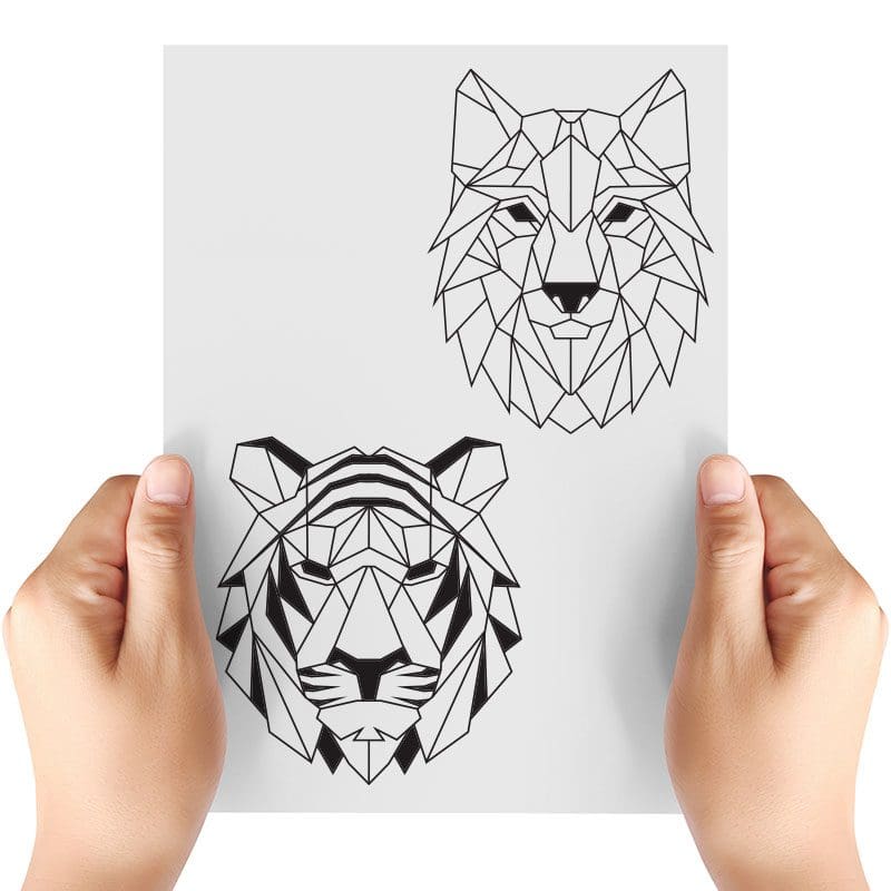 Geometric Animals 1 Transfer Doodles - GM Crafts