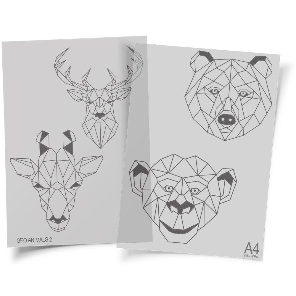 Geometric Animals 2 Transfer Doodles - GM Crafts