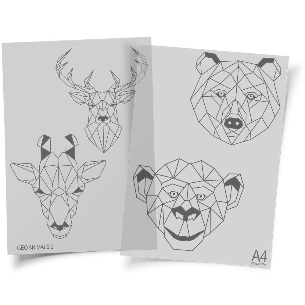 Geometric Animals 2 Transfer Doodles - GM Crafts Geometric Animals 2 Transfer Doodles - GM Crafts