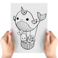 Narwhal-And-Kitted-Sheet-B-Transfer-Doodle