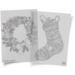 Stocking-And-Wreath-HTV-Transfer-Doodles-From-GM-Crafts