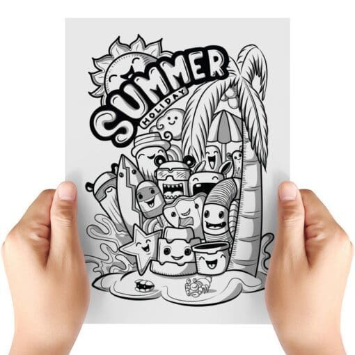 Summer-Relax-Sheet-A-Transfer-Doodle