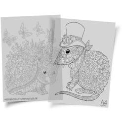 Hedgehog-And-Steam-Punk-Mouse-HTV-Transfer-Doodles-From-GM-Crafts