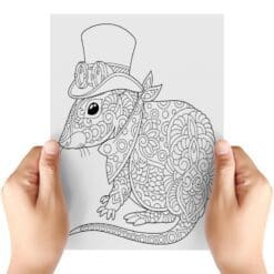 Hedgehog-And-Steampunk-Mouse-Sheet-A-Transfer-Doodle