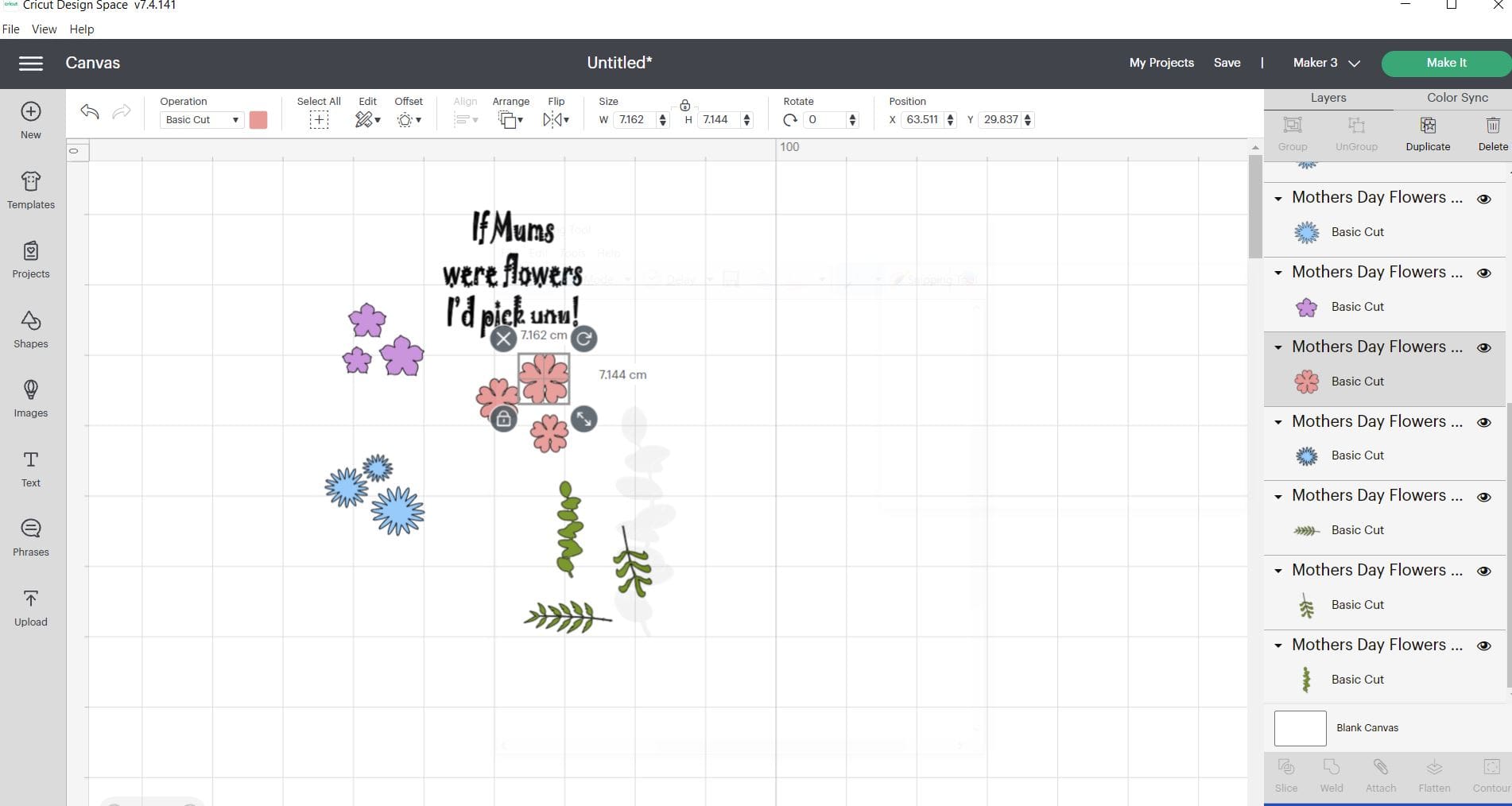 3d flowers march 22 cricut