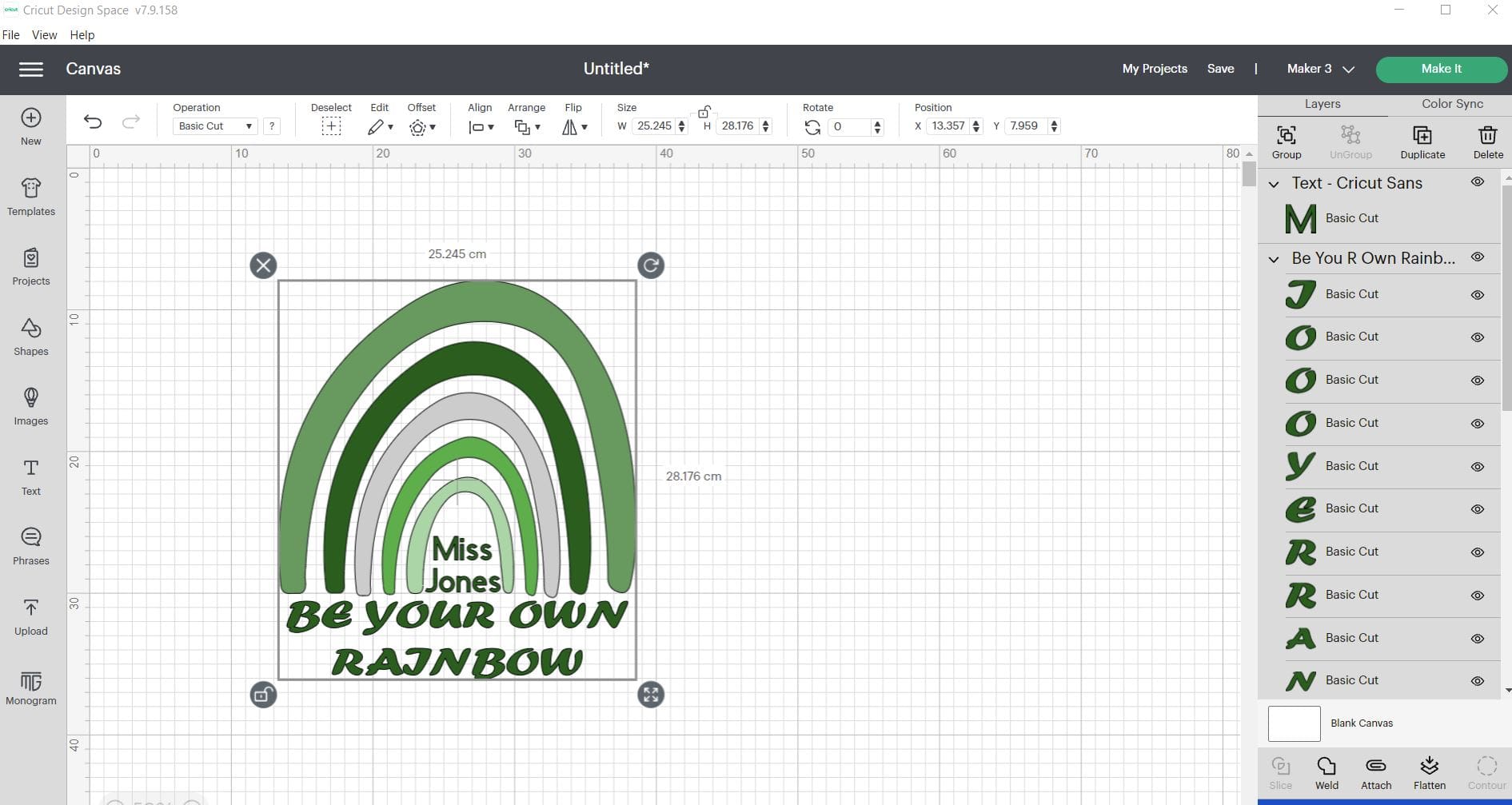 be your rainbow screen 1 cricut may 22