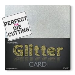 12x12-285gsm-Non-Shed-Silver-Glitter-Card-From-GM-Crafts