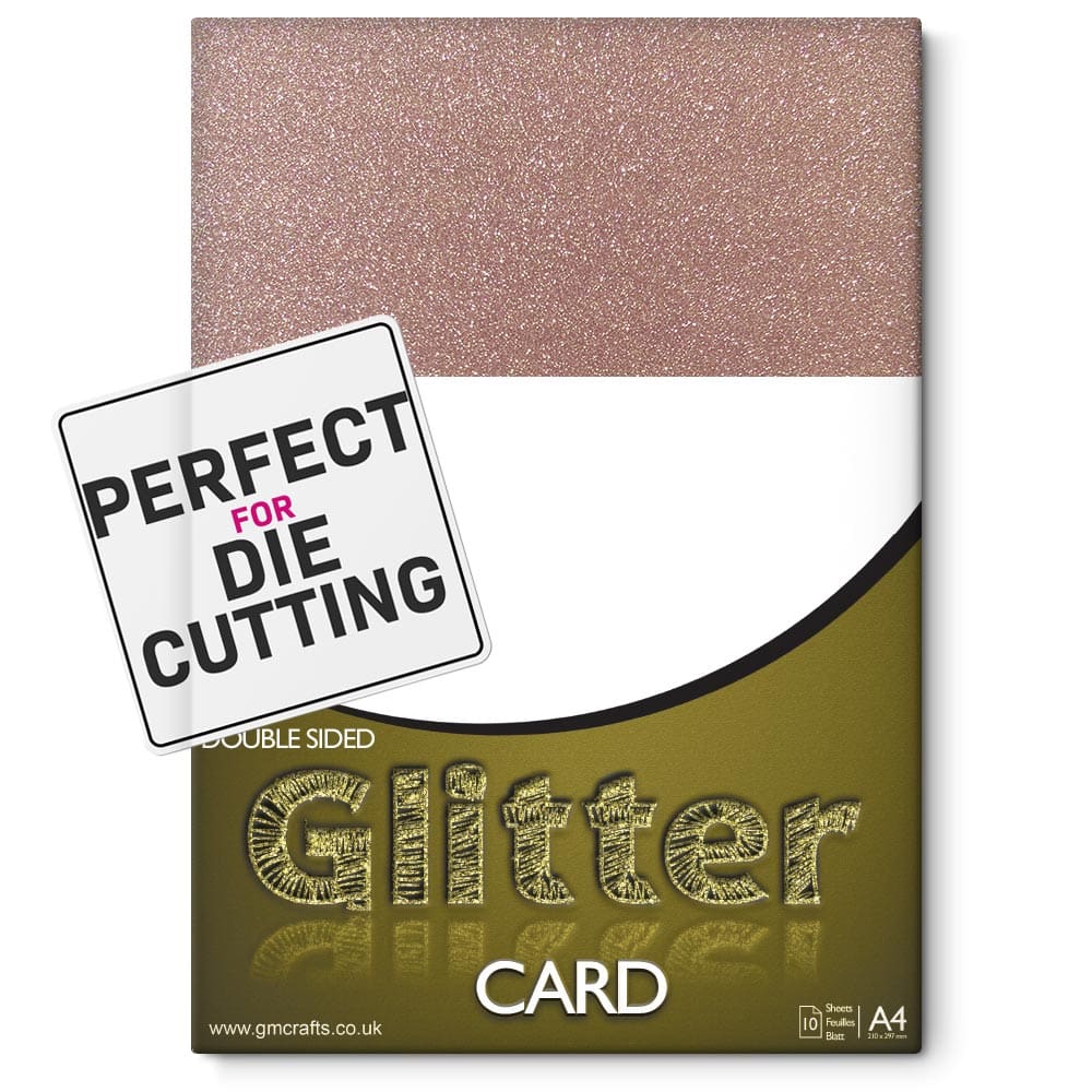 Gold Glitter Cardstock, 250gsm, 4 Sheets