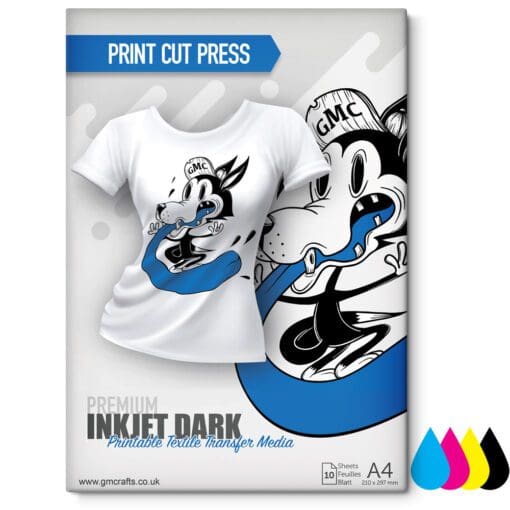 10 x A4 Inkjet Dark Premium Printable Heat Transfer Sheets - GM Crafts