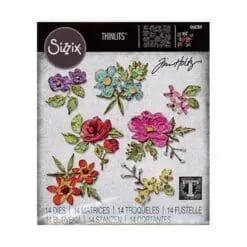 666284-Sizzix-Thinlits-Tim-Holtz-Brushstroke-Flowers-Mini