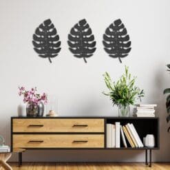 MDF-Black-Botanical-Leaf-Wall-Decor-From-GM-Crafts