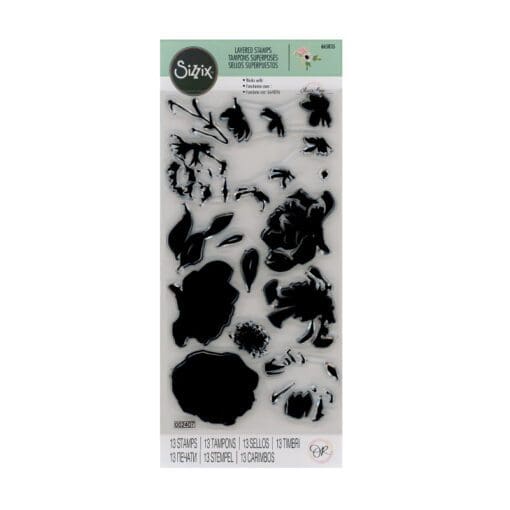 Sizzix-665835-Layered-Stamps-Watercolour-Bouquet-Olivia-Rose-13pk