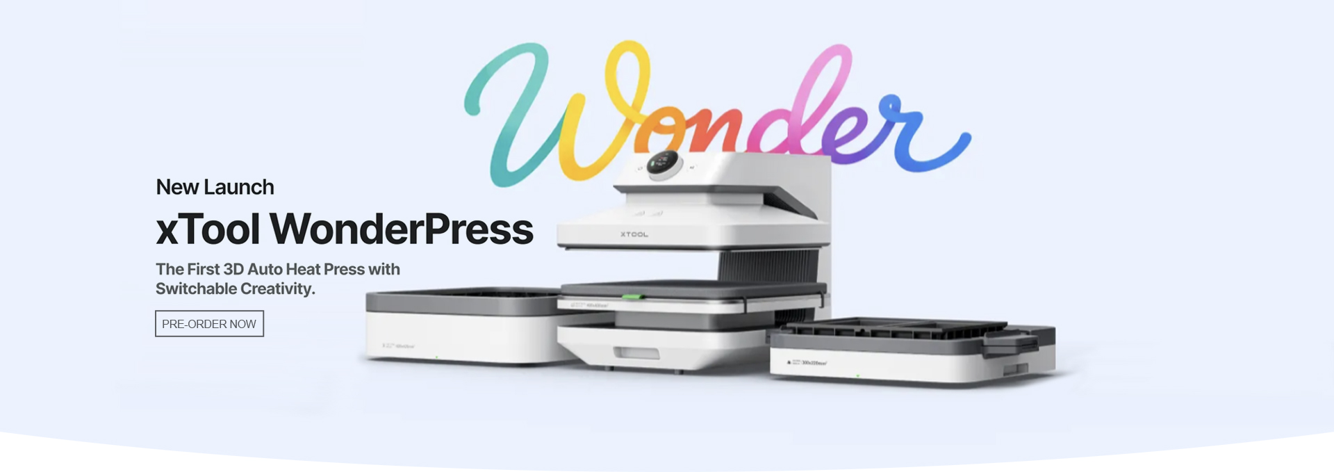 xTool WonderPress auto heat press for sublimation, 3D forming and craft projects at GM Crafts
