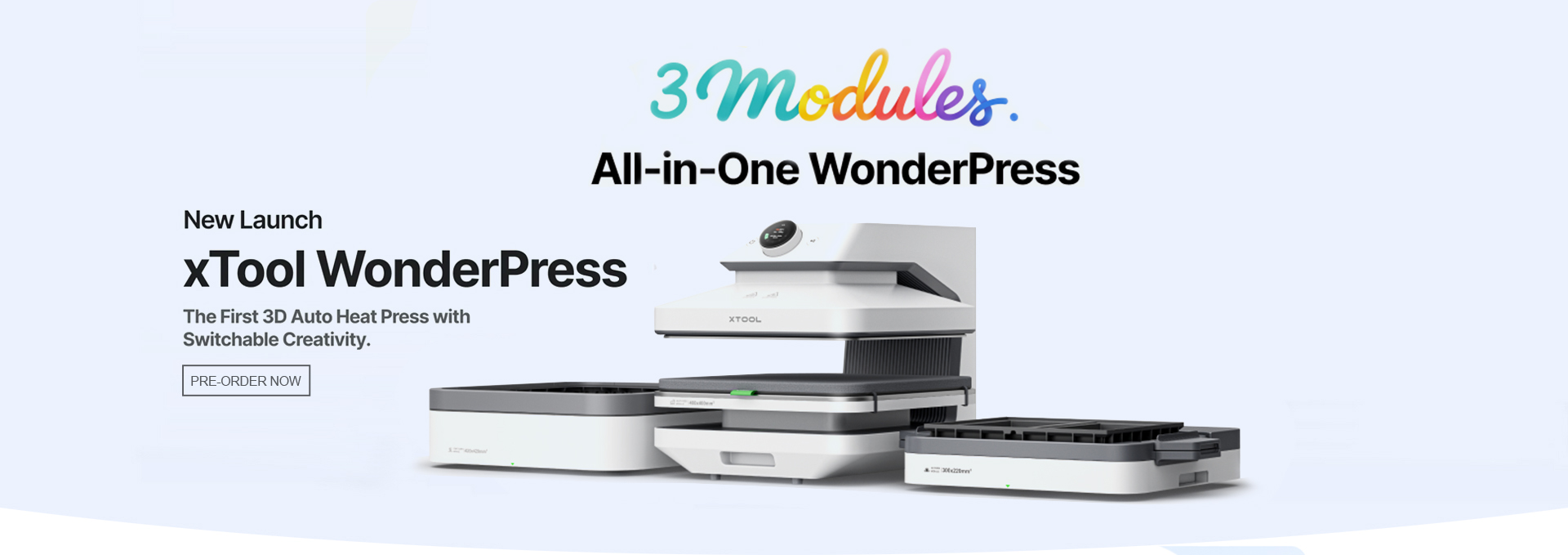 xTool WonderPress auto heat press for sublimation, 3D forming and craft projects at GM Crafts