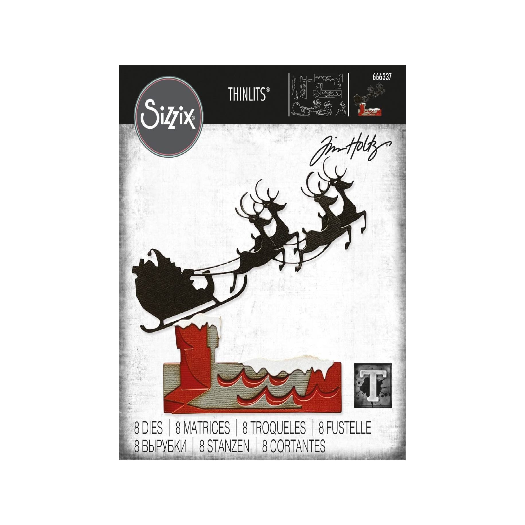 Thinlits Die Set by Tim Holtz - Reindeer Sleigh