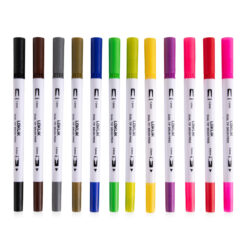 Loklik-Dual-Tip-Brush-Pen-Set-From-GM-Crafts