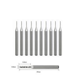 0.6-x-5mm-Maxmake-Solid-Carbide-Corn-Teeth-PCB-Router-Bit-(10pk)-From-GM-Crafts
