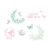 Sizzix Clear Stamp Set Birthday Blooms By Willow Wolfe (10pk)