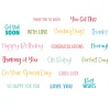 Sizzix Clear Stamps Set Essential Sentiments (17pk)