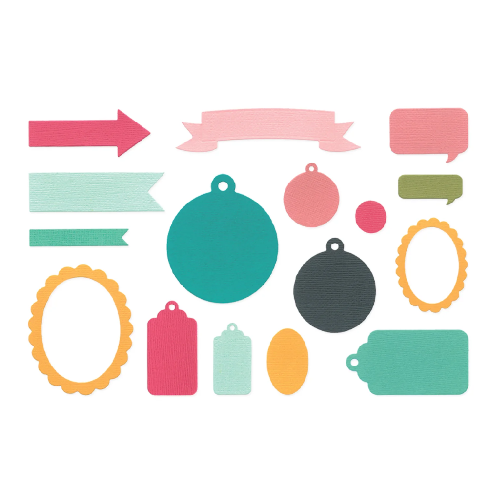 Sizzix Framelits Die Set Banners, Tags + Labels (16pk)