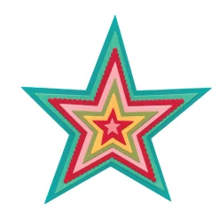 Sizzix Framelits Die Set Fancy Stars (8pk)
