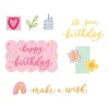 Sizzix Thinlits Die Set Birthday Doodles By Letters By Shells (23pk)