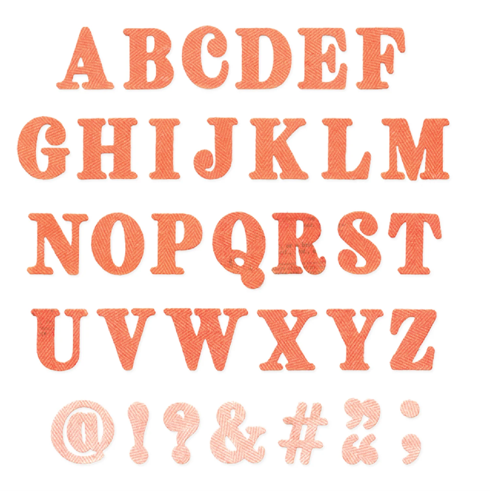 Sizzix Thinlits Die Set Lino Type Revival by 49 and Market (36pk)