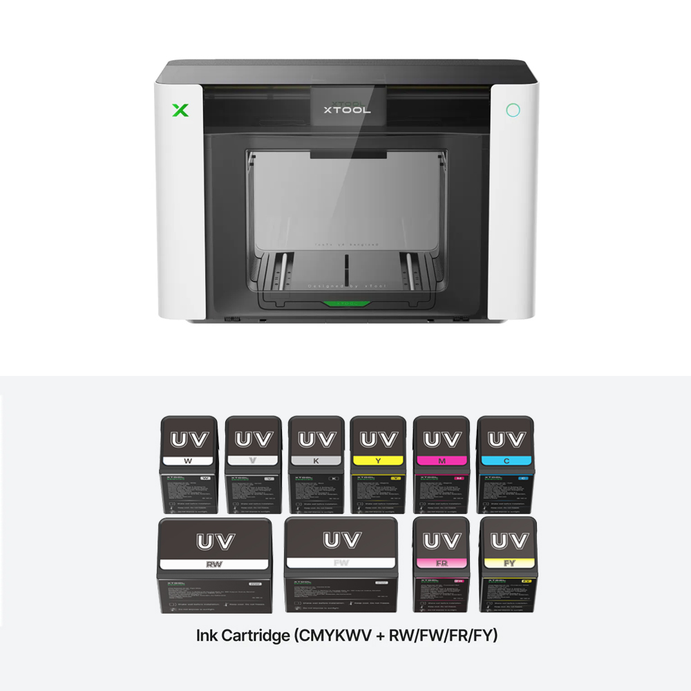 xTool O1 Omni Printer Dual UV professional desktop UV printer for acrylic, wood, leather, glass and personalised products