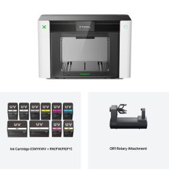 xTool O1 Omni Printer Dual UV & Rotary Bundle desktop UV printer with OR1 rotary attachment for personalised products