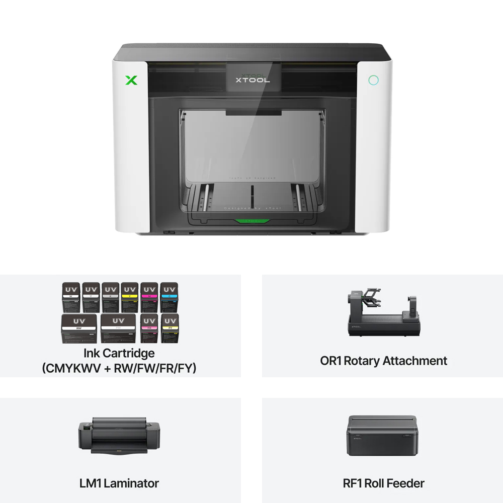 xTool O1 Omni Printer Dual UV & Versatile Bundle professional desktop UV printer for acrylic, wood, glass, metal and leather