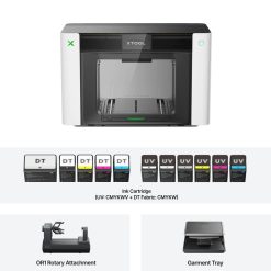 xTool O1 Omni Printer UV & DT Rotary Bundle with OR1 Rotary Attachment and Garment Tray for UV, DTG, DTF and UV DTF printing
