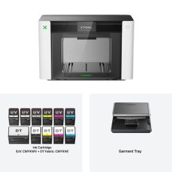 xTool O1 Omni Printer UV & DT Standalone with FREE Garment Tray printing on rigid materials and garments
