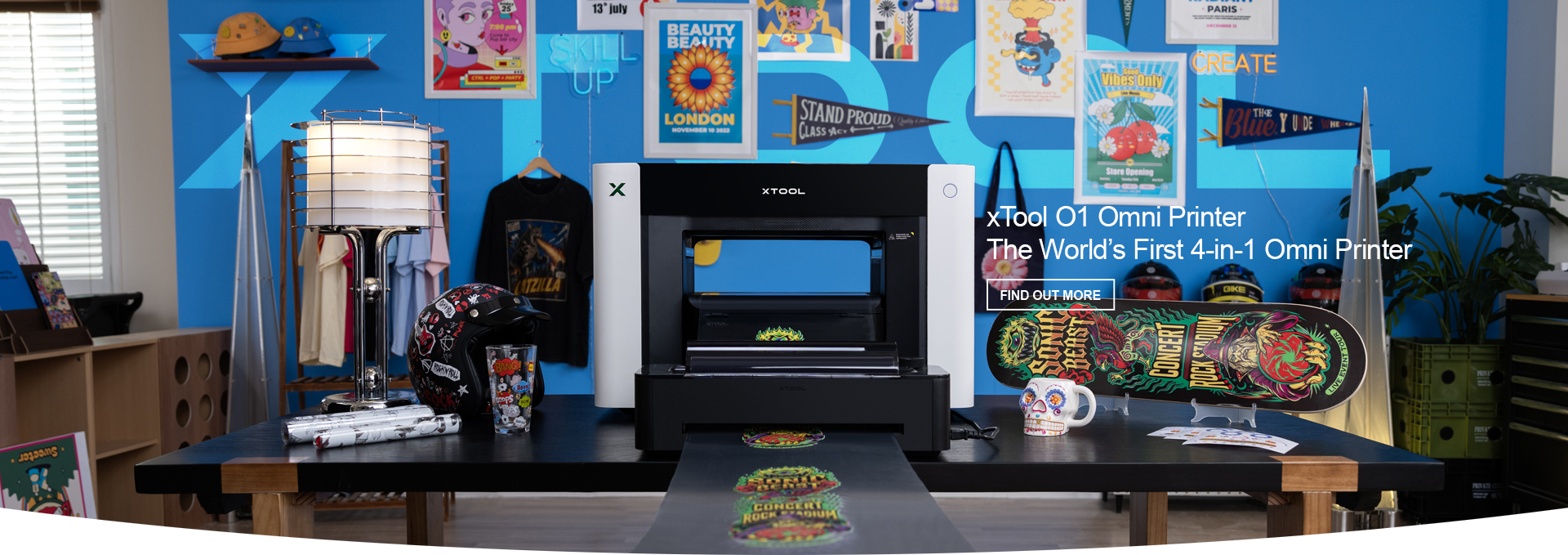 xTool O1 Omni Printer 4-in-1 UV printer for direct-to-object and film printing