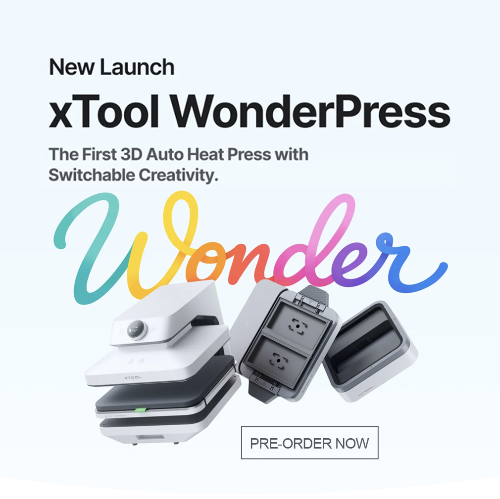 xTool WonderPress auto heat press for sublimation, 3D forming and craft projects at GM Crafts