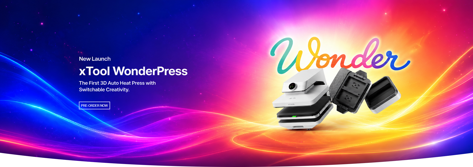 xTool WonderPress auto heat press for sublimation, 3D forming and craft projects at GM Crafts